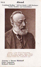 Gottfried Keller im Schriftstellerquartett